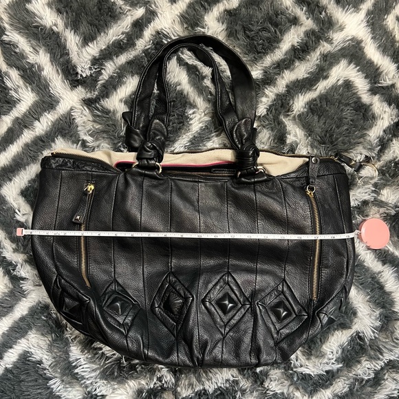 Elliott Lucca Black Studded Oversized Purse EUC - Picture 7 of 7